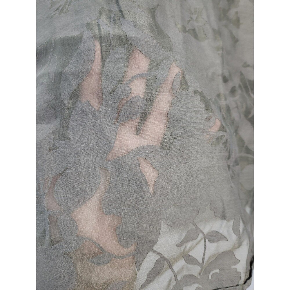 JH Collectibles Womens L Button Up 3/4 Sleeve Popover Layering Shirt Top Green - Picture 4 of 8